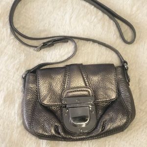 Michael Kors charlton silver crossbody bag